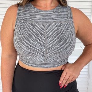 Prana Gray Sports Bra/ Crop Top size xL